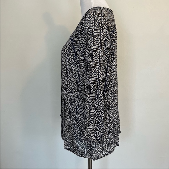 LUCKY BRAND John Robshaw Tribal Print Blouse - Picture 4 of 6